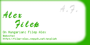 alex filep business card